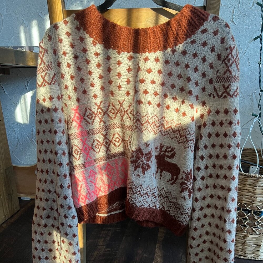 Free People Cropped Winter Sweater